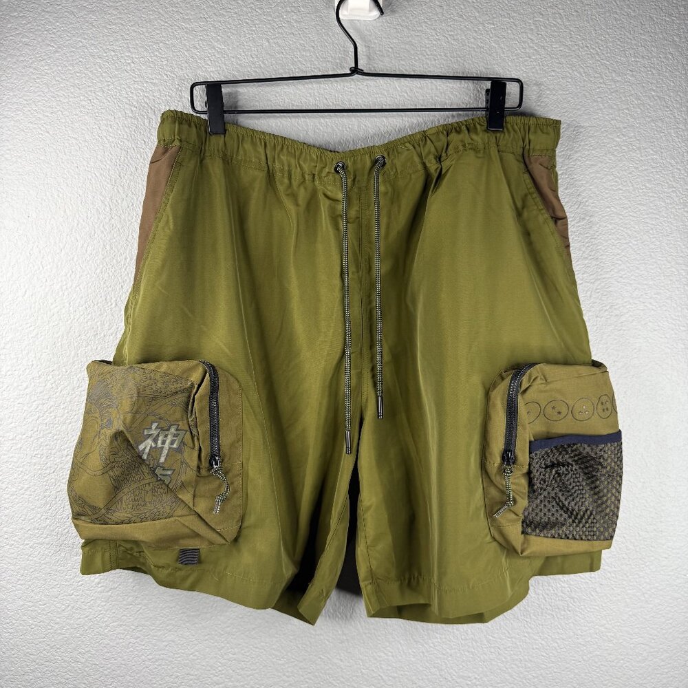 Atsuko - Army Green Dragonball Z Cargo Shorts